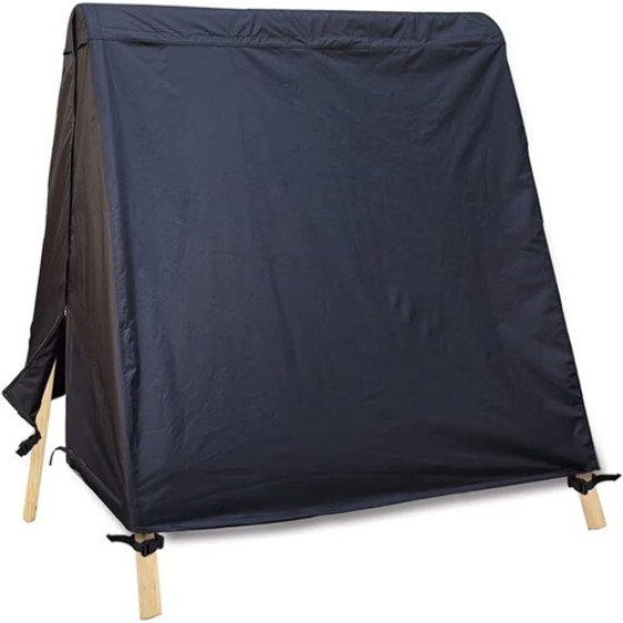 Cover for terrace swing, waterproof, with ventilation holes and central zipper for garden faux furniture, 211 x 124 x 168 cm